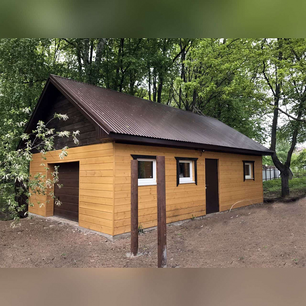 Каркасный дом из имитации бруса